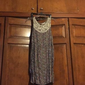 an olive and oak flower print dress